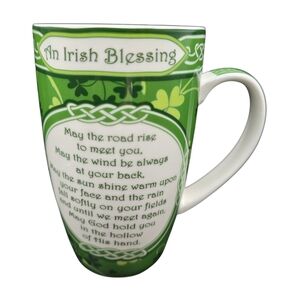 An Irish Blessing Coffee Mug Double Sided New Bone China Dishwasher Safe Used